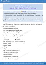 Đề số 10 – Đề kiểm tra học kì 2 – Sinh 11